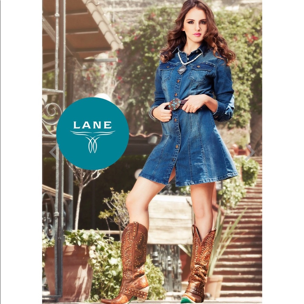 Women’s Lane Boots Studed Carmel brown